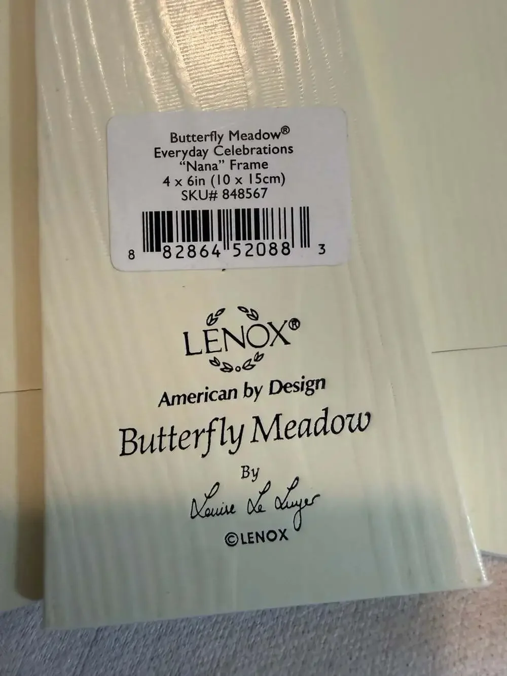 Lenox Butterfly Meadow Everyday Celebrations 4x6 Picture Frame - Nana